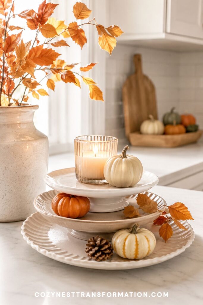Kitchen island fall decor ideas