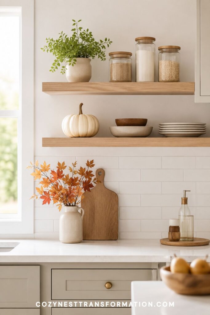 Kitchen shelf styling ideas