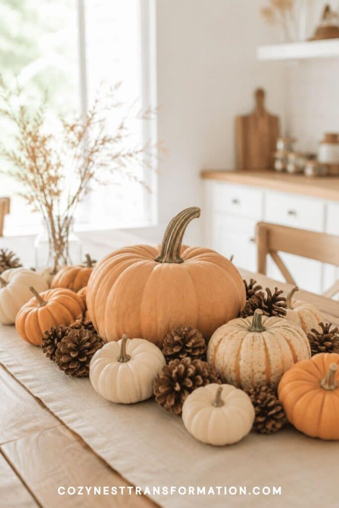 Simple fall kitchen table decor ideas