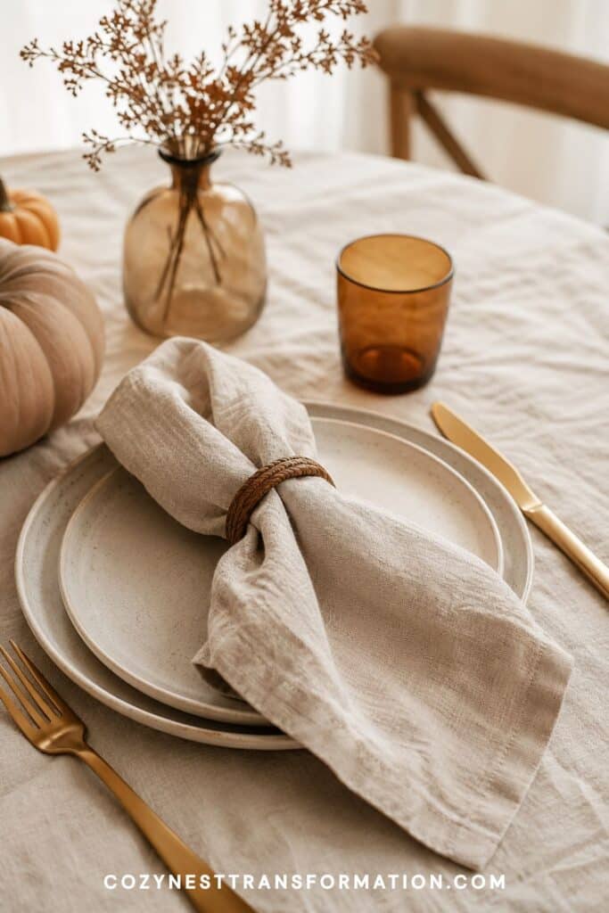 Simple fall table decorations on a budget