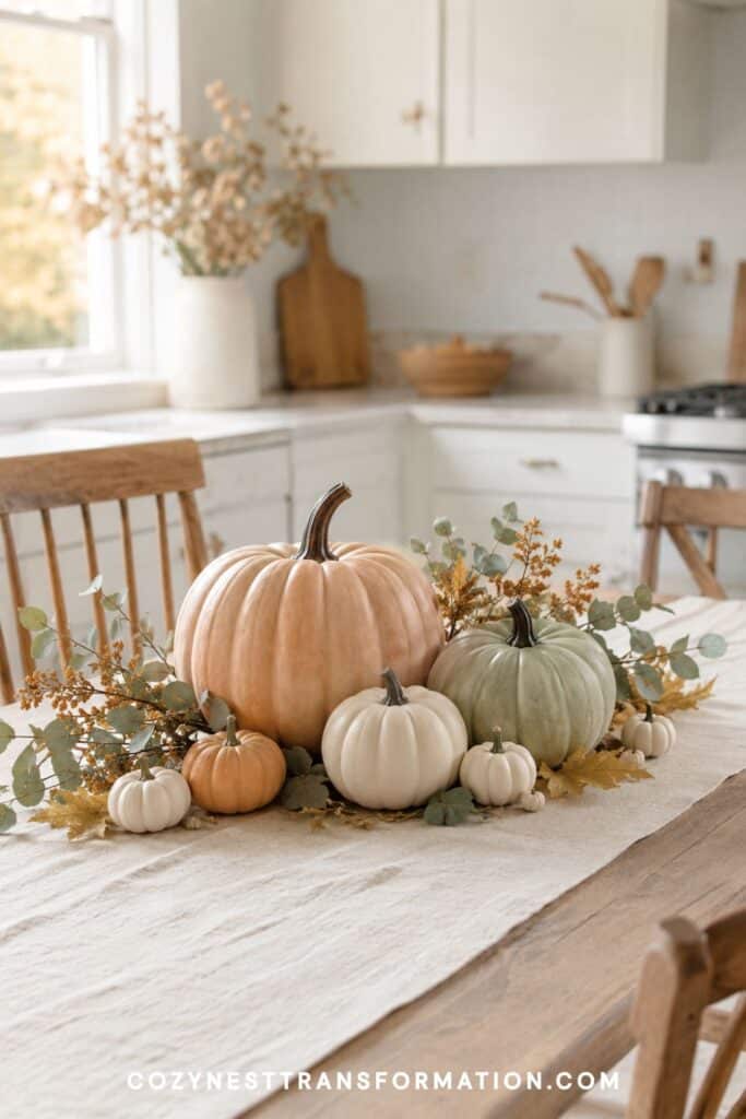 autumn kitchen table decor