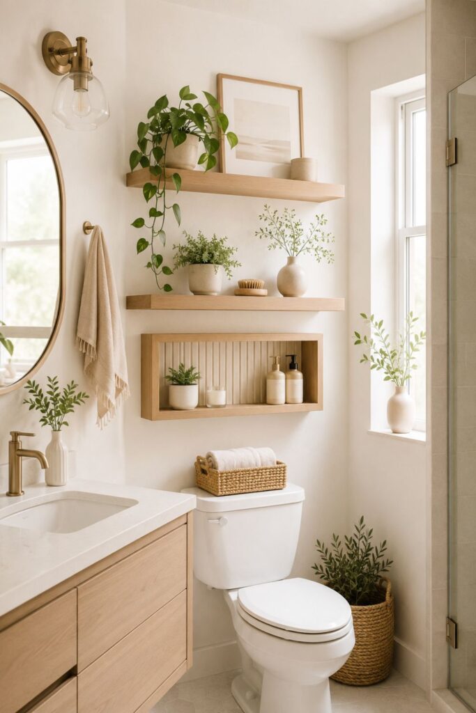 bathroom wall shelf ideas