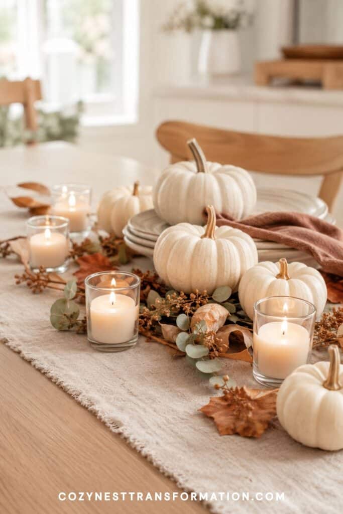 fall centerpiece for dining table