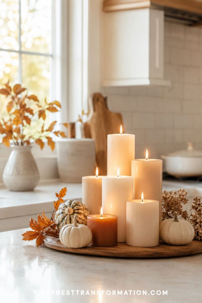 fall kitchen counter decor