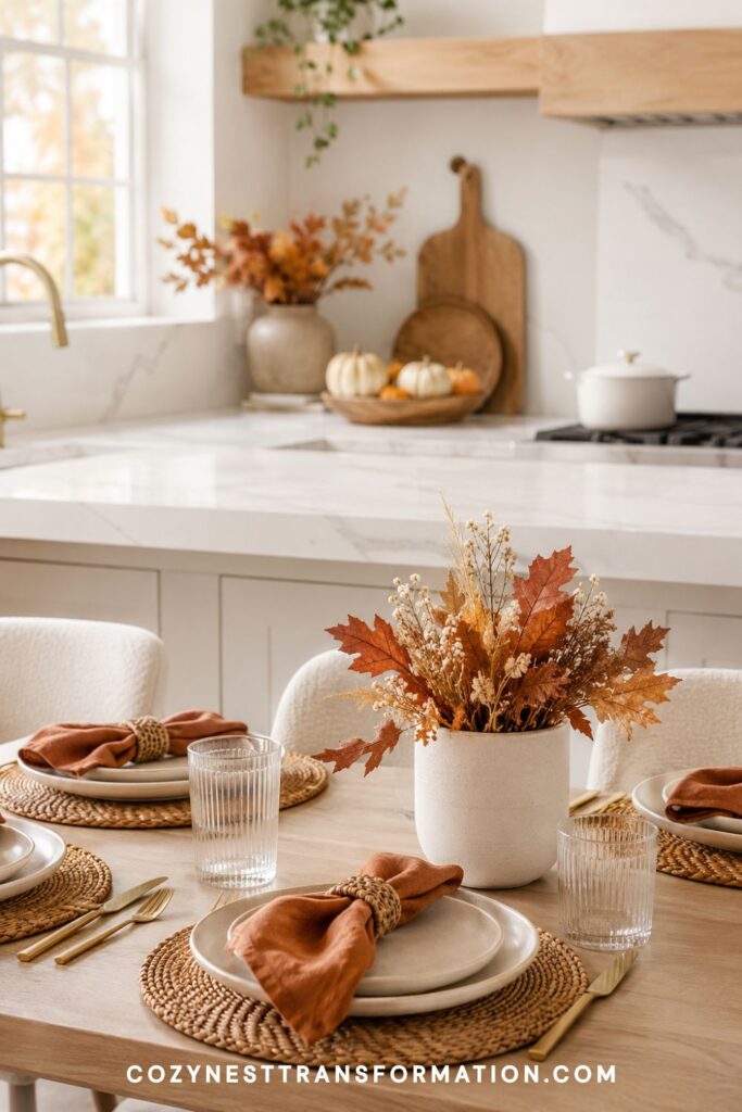 fall kitchen counter decor ideas