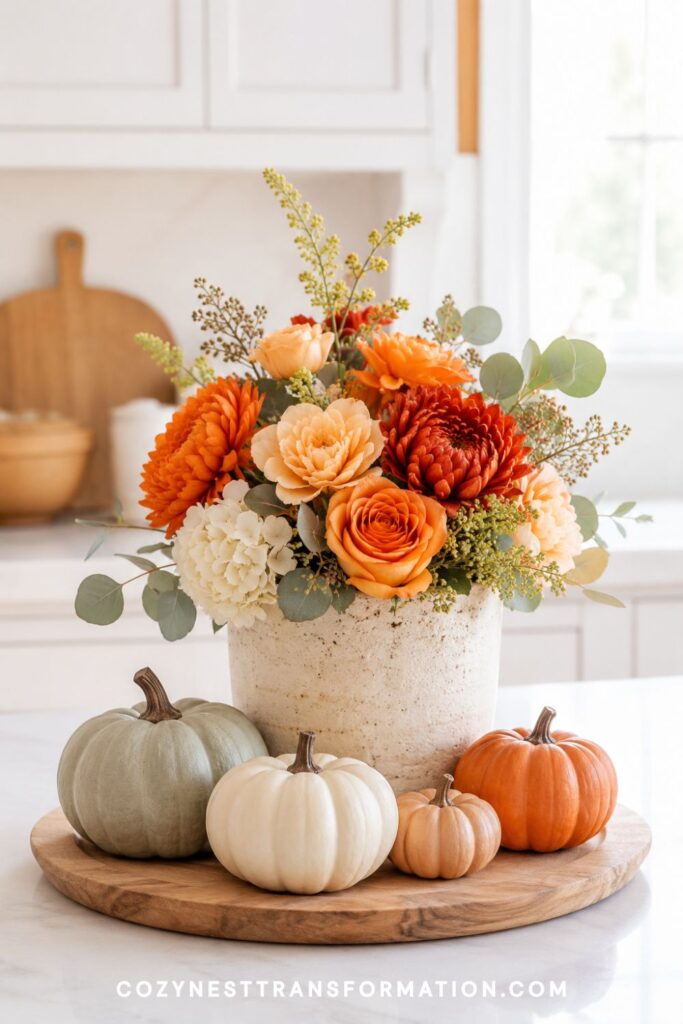 fall kitchen countertop decor