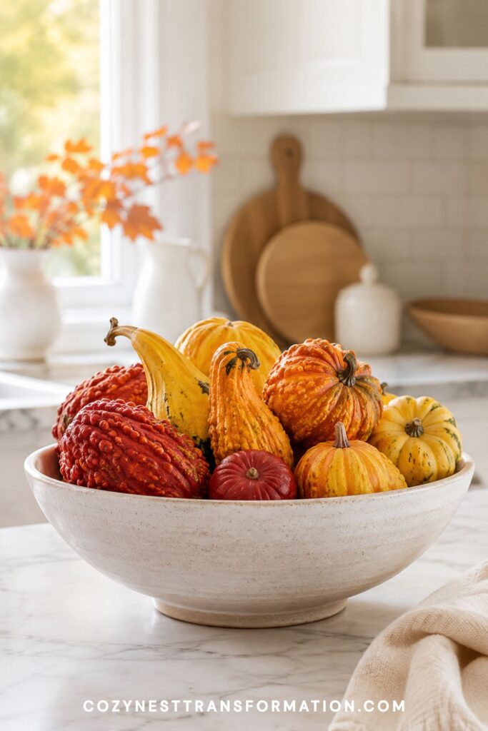 fall kitchen countertop decor ideas