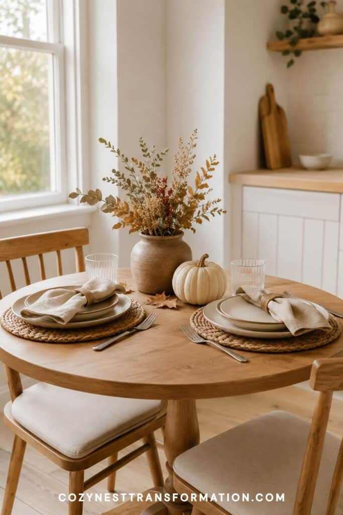 minimalist fall table decor
