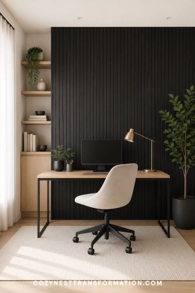 modern office accent wall