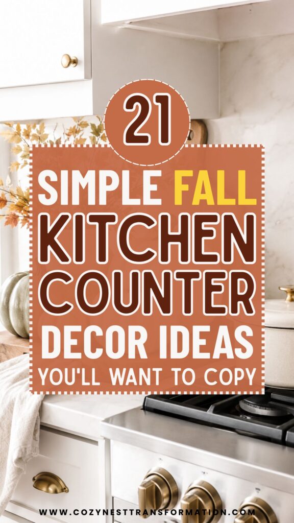 simple fall kitchen counter decor ideas