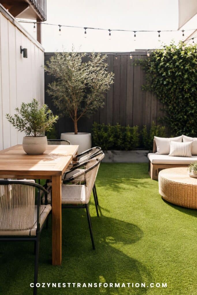 Apartment backyard landscaping