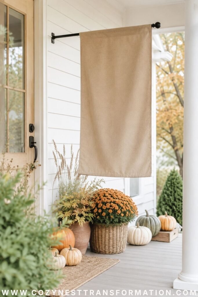cozy fall front porch decor