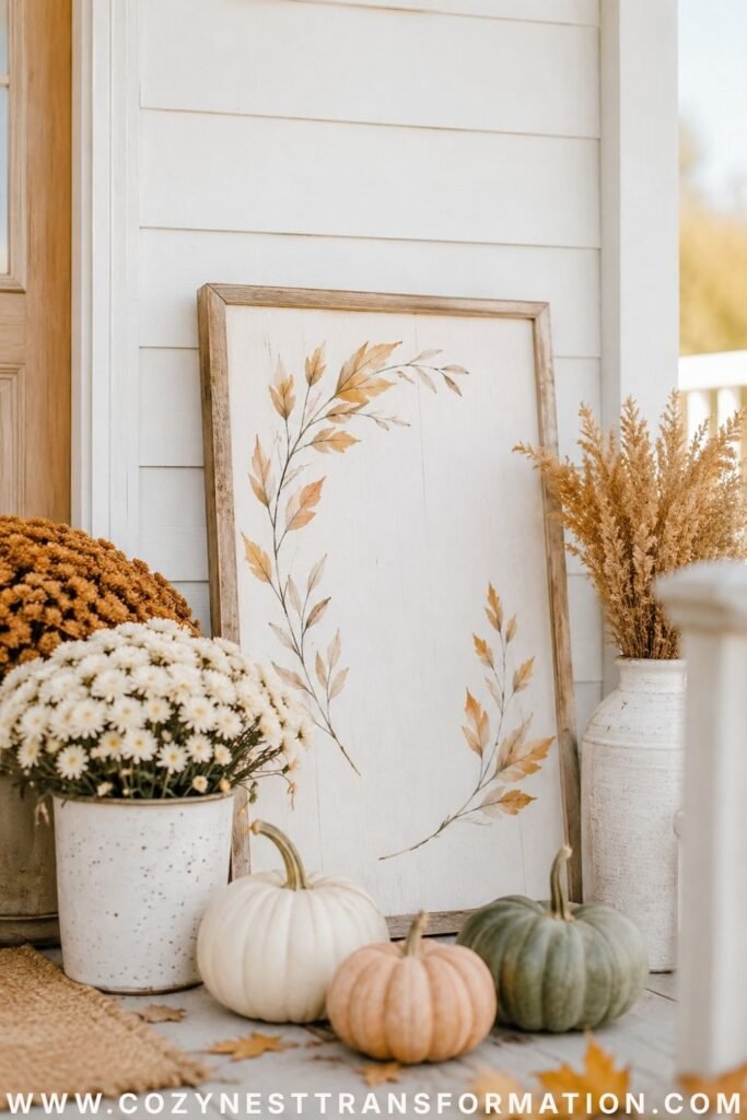 fall porch lantern decor