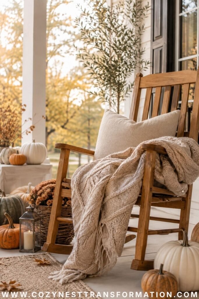 fall pumpkin porch decor