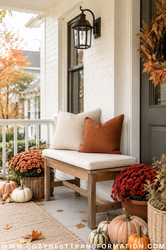 rustic fall porch decor
