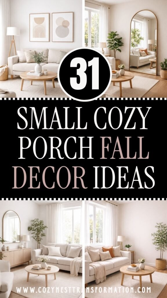 small cozy porch fall decor ideas