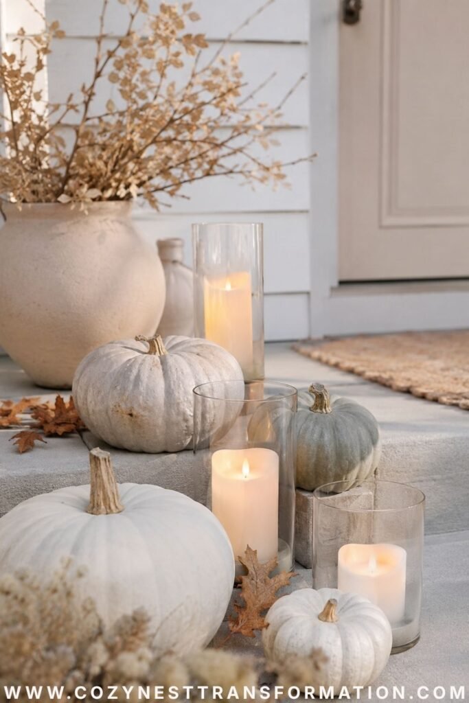 small front porch fall decor