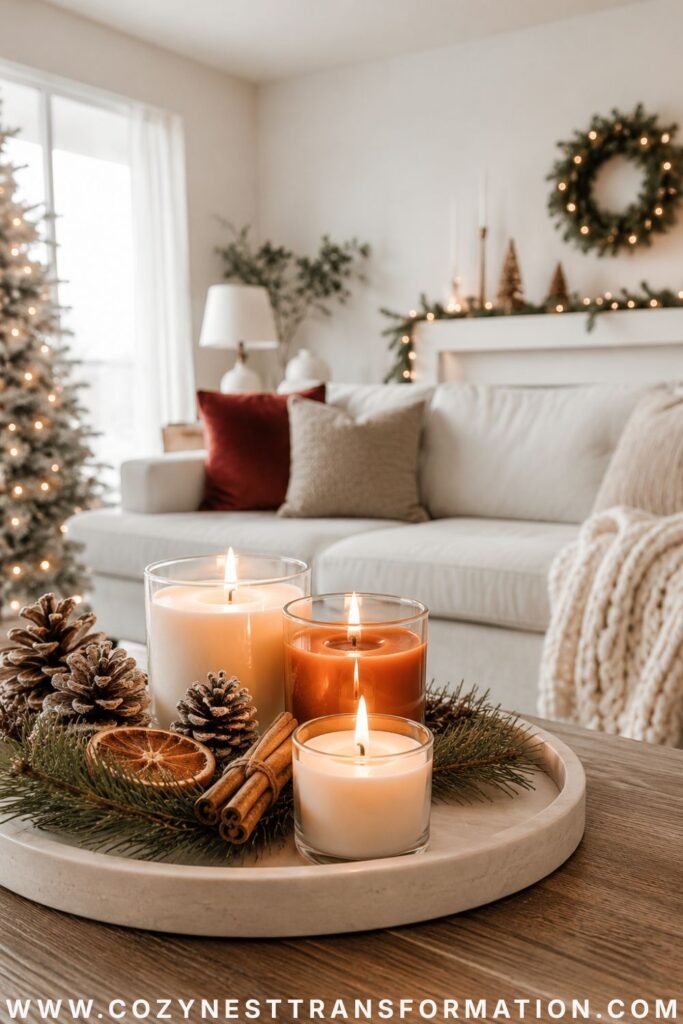 Christmas living room aesthetic