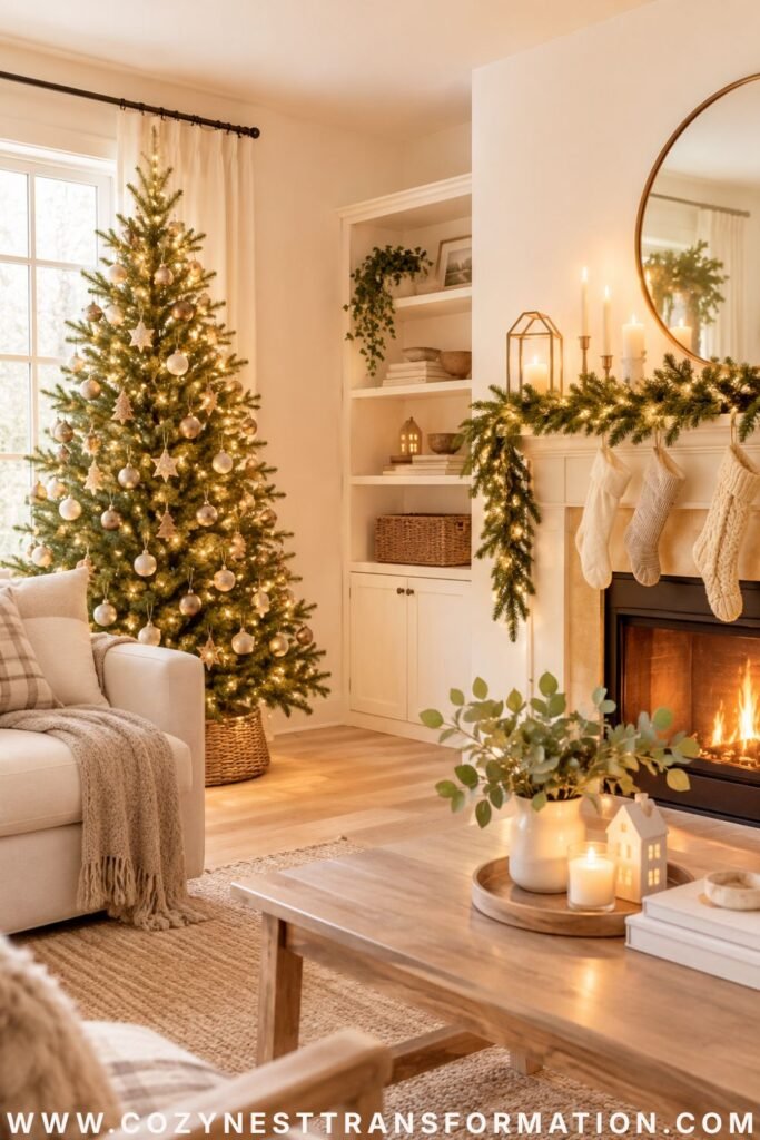 Christmas tree living room decor