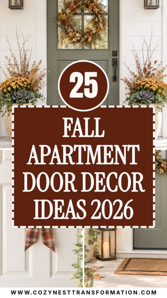 fall front door decor ideas Fall apartment door decor ideas
