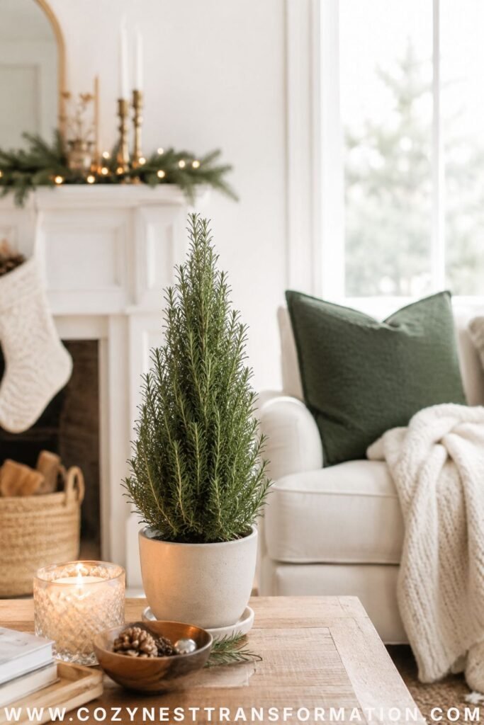 apartment Christmas living room decor