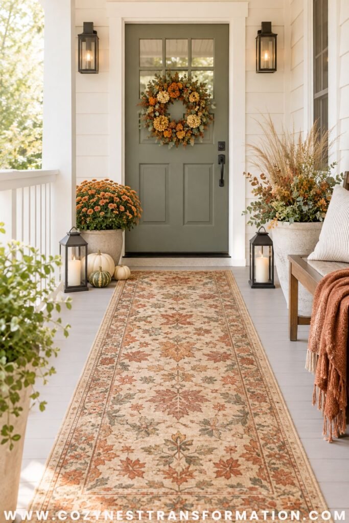 fall front door decor ideas autumn porch decor ideas