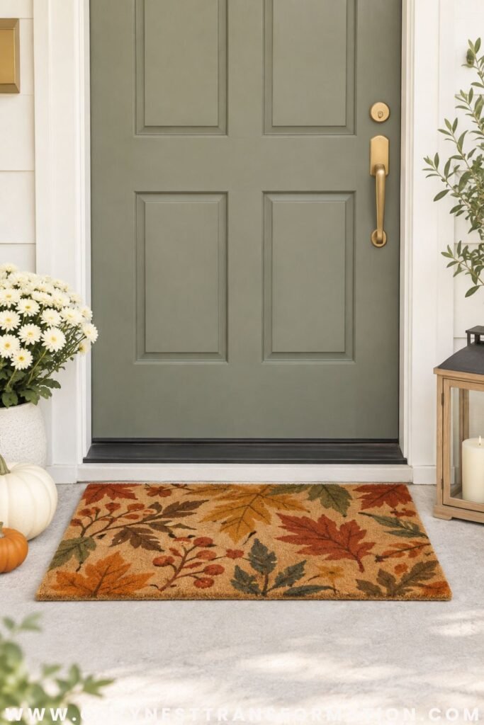 fall front door decor ideas fall garland for front door decor