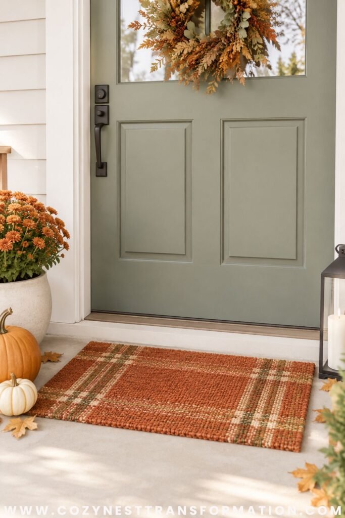 fall front door decor ideas fall porch decor ideas