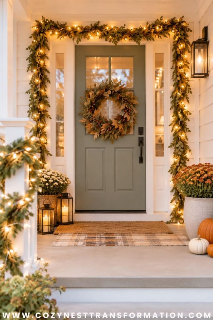 fall front door decor ideas fall porch decorating ideas