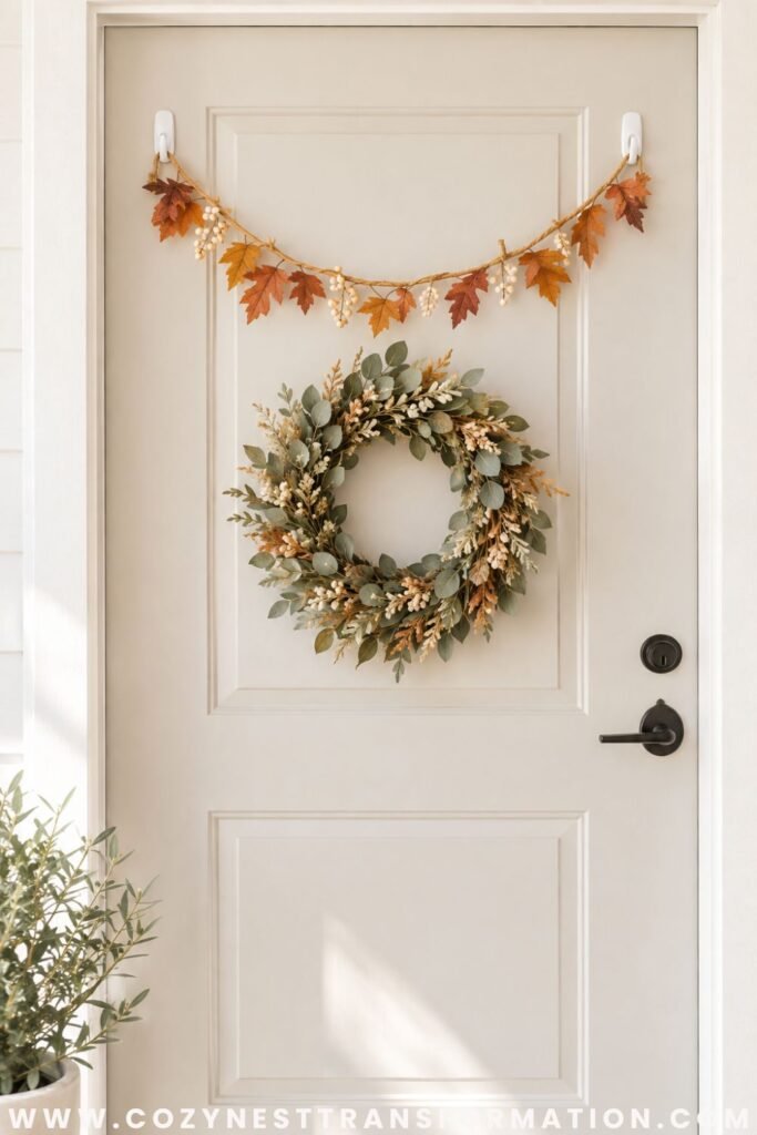 fall front door decor ideas fall porch ideas with mums