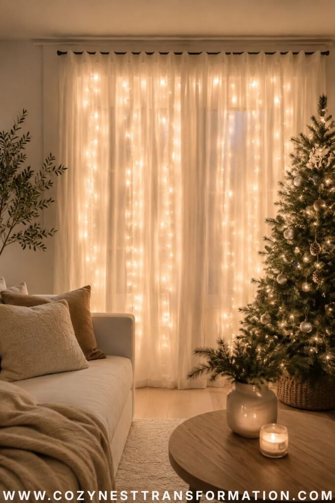 festive Christmas living room