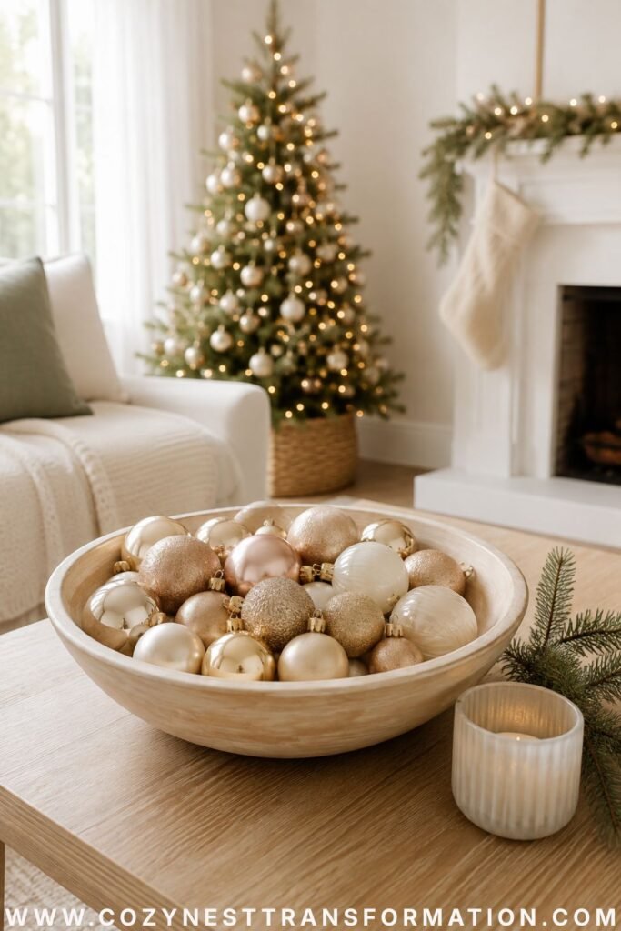minimalist Christmas living room