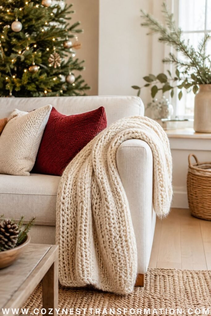 rustic Christmas living room
