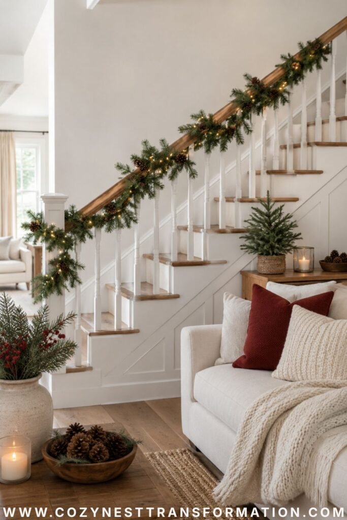 small living room Christmas decor