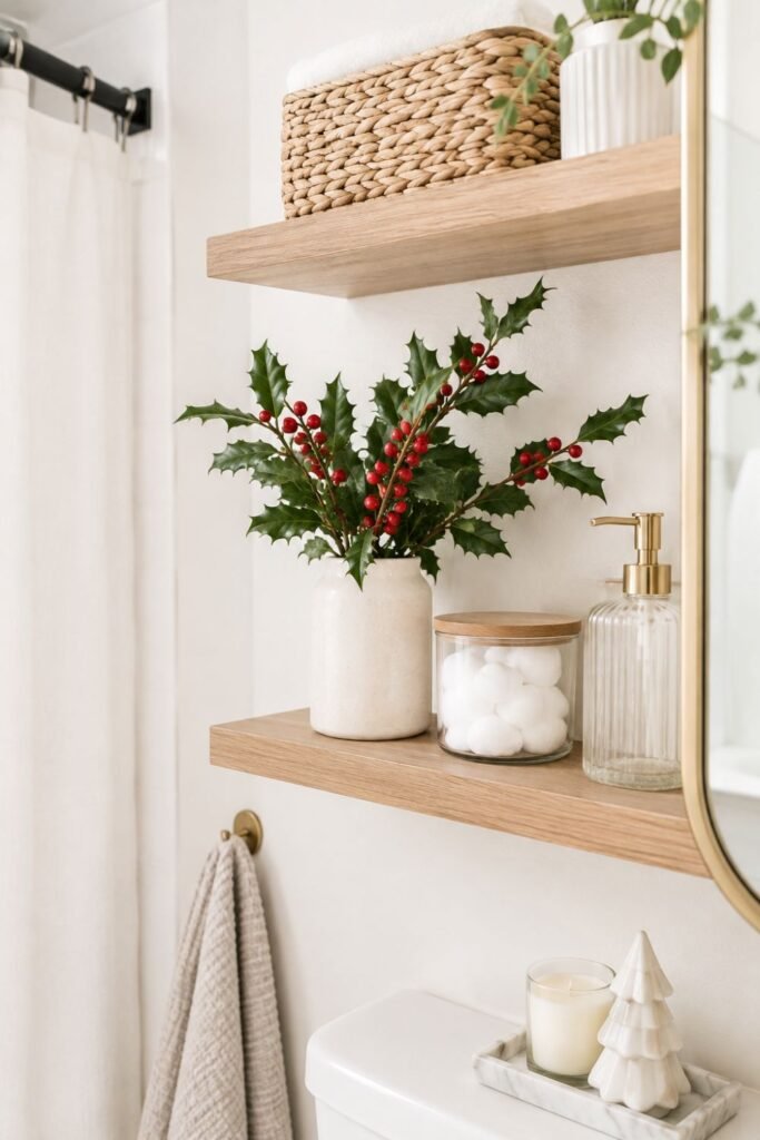 Christmas shelf decorating ideas