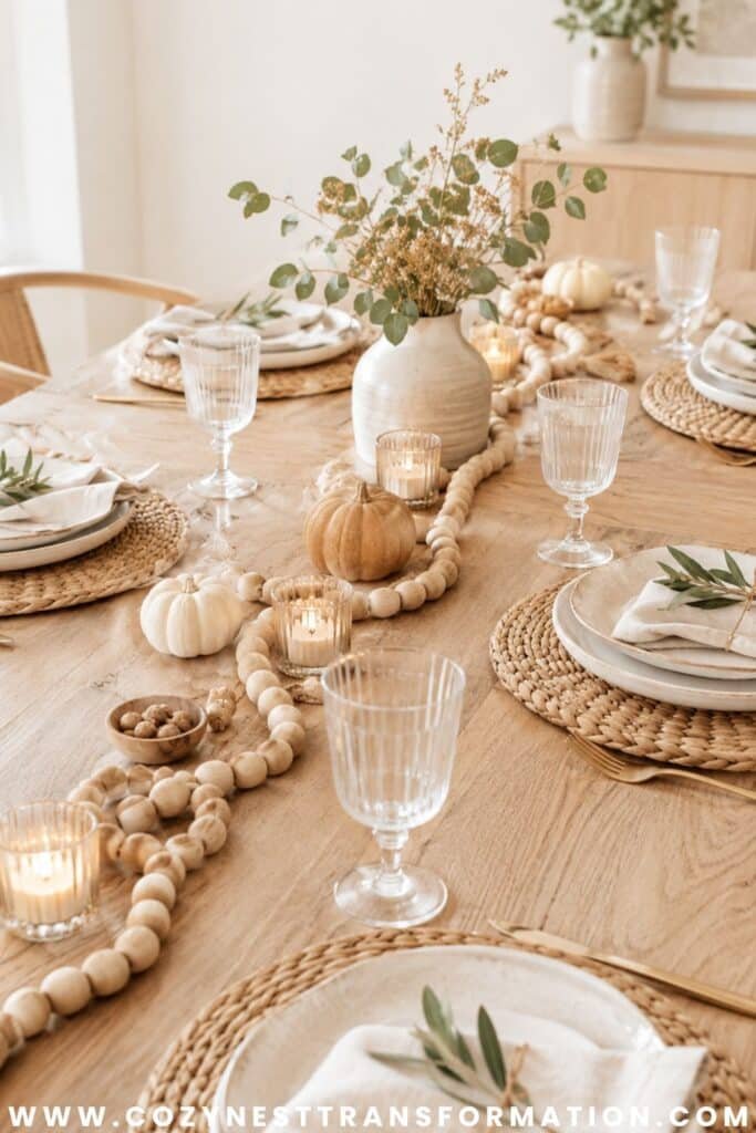 Thanksgiving Tablescape Ideas Cozy Thanksgiving table setting
