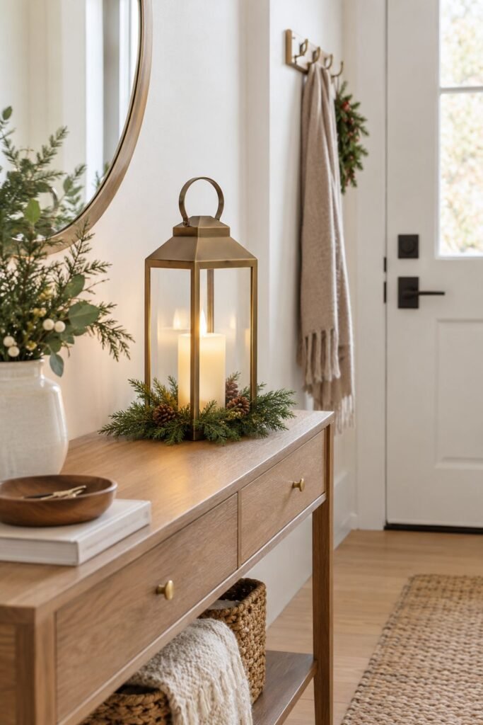Minimalist Christmas decor for apartments