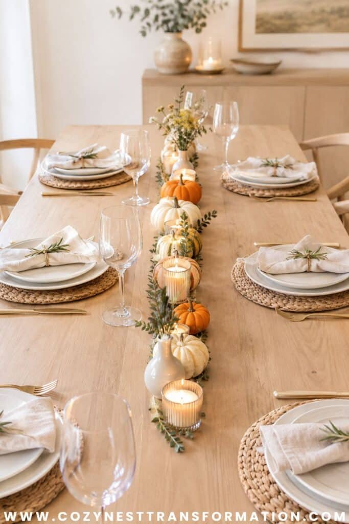 Thanksgiving Tablescape Ideas Natural Thanksgiving table decorations